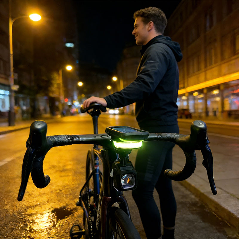 Rechargeable Bike Light - 6 Mode LED Headlight with Computer Mount, IPX6 Waterproof for Day & Night Cycling