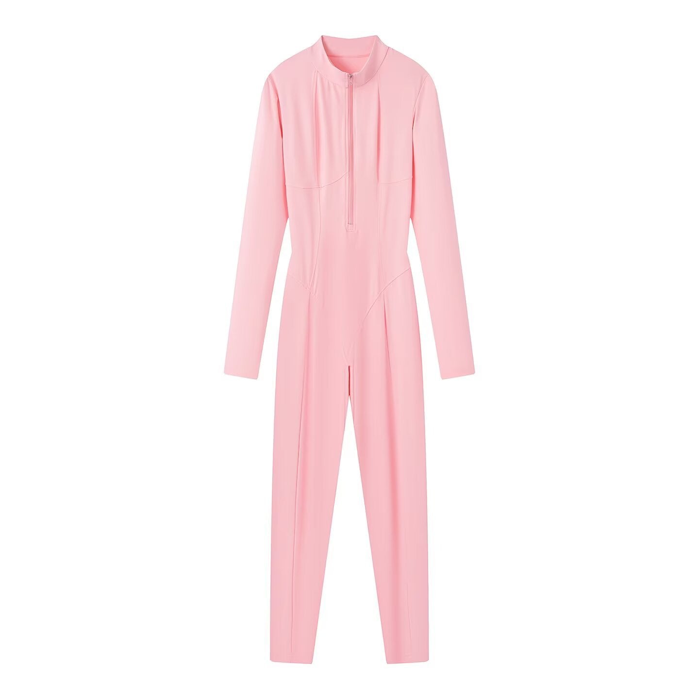 Women's 3D Shaping Fit Round Neck Long Sleeve Athletic One-Piece Yoga Suit