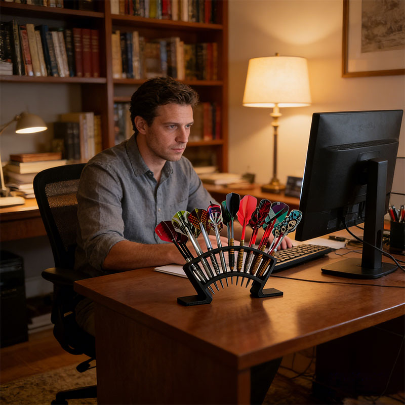 27-Slot Dart Stand with Holder | Large Capacity Dart Storage & Organizer for Board, Darts, and Accessories