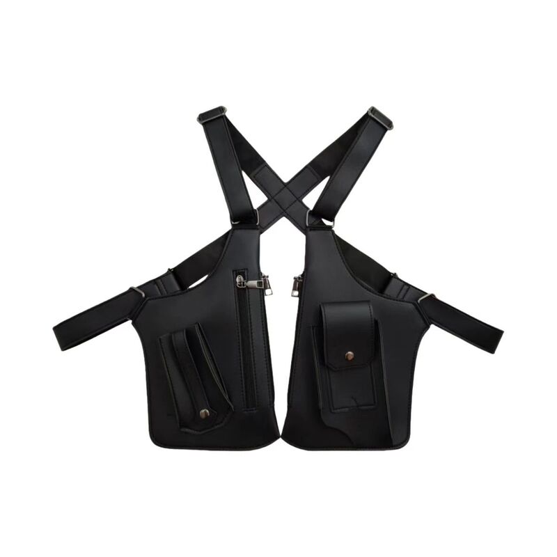 Anti-Theft PU Leather Underarm Bag - Crossbody Chest Sling Bag with Hidden Pocket & Adjustable Strap