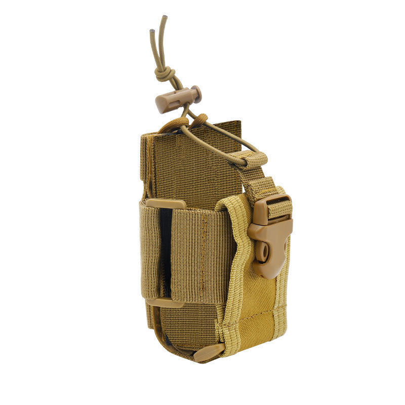 Tactical Radio Pouch with Utility Pocket - MOLLE-Compatible Waist Pack for Walkie Talkie, Hunting & Airsoft Accessories
